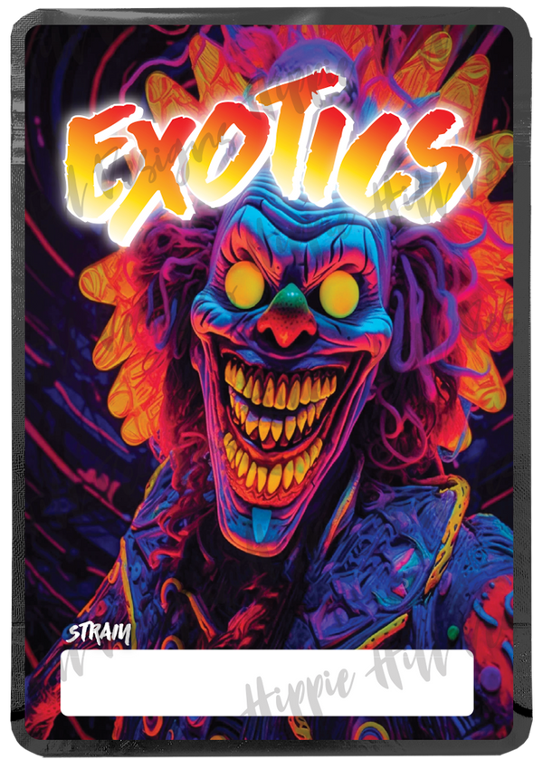 Exotics V8 custom printed mylar bag