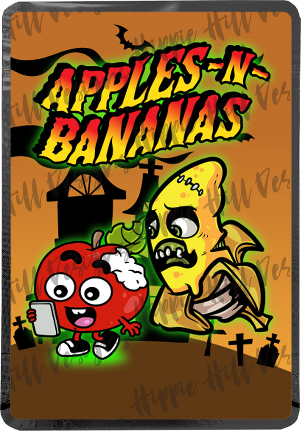 Apples n Bananas custom printed mylar bag