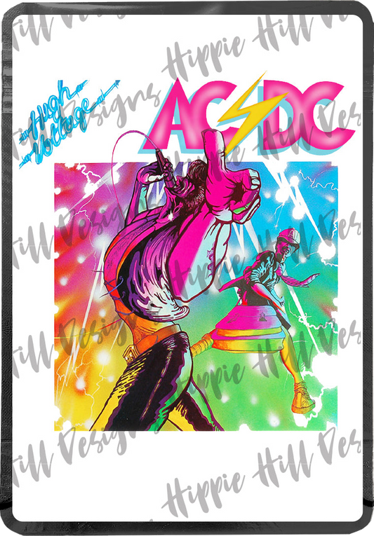 AC/DC custom printed mylar bag