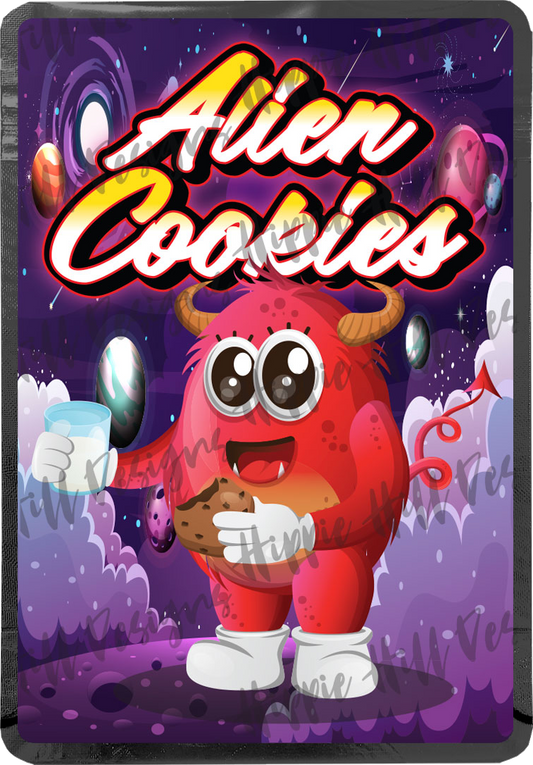 Alien Cookies custom printed mylar bag