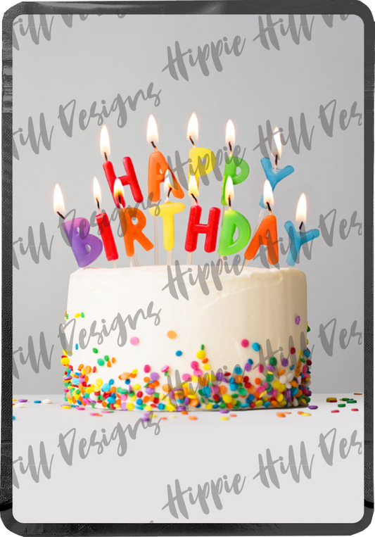 Birthday Cake custom printed mylar bag