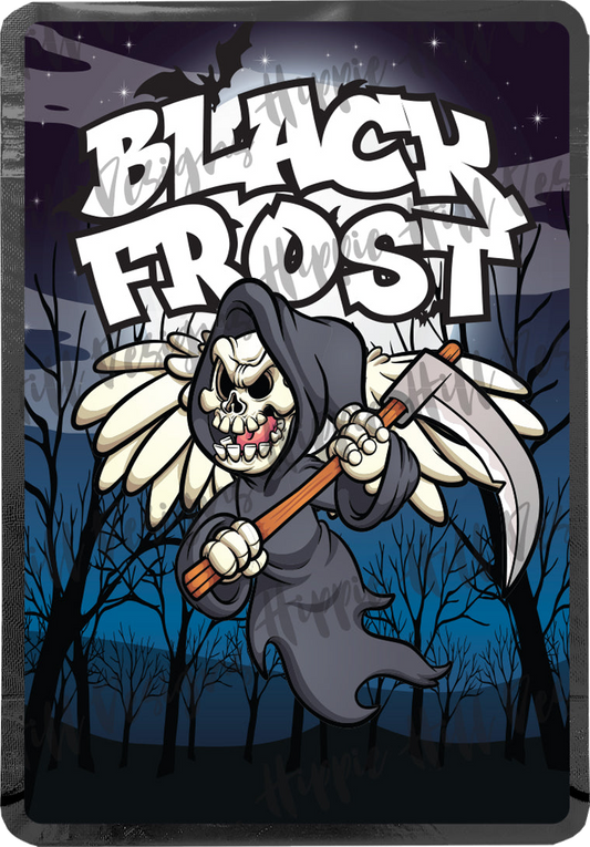 Black Frost custom printed mylar bag