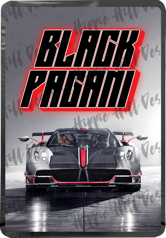 Black Pagani custom printed mylar bag