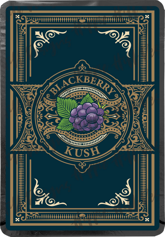 Blackberry Kush custom printed mylar bag