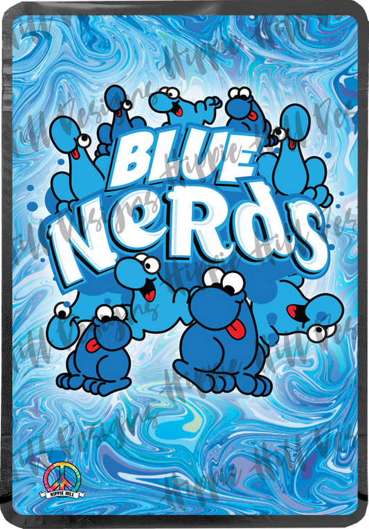 Blue Nerds custom printed mylar bag