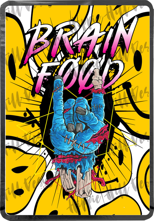 Brain Food custom printed mylar bag
