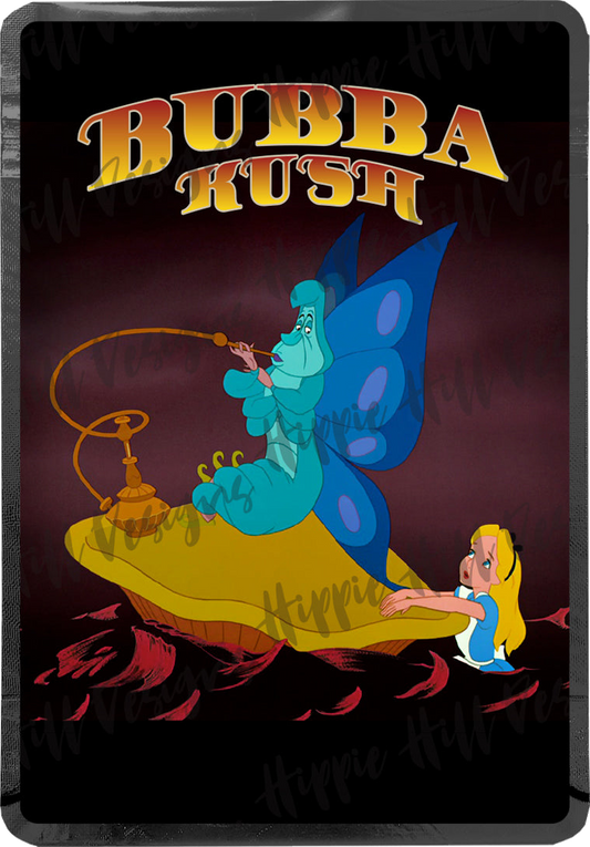 Bubba Kush - Catapillar custom printed mylar bag