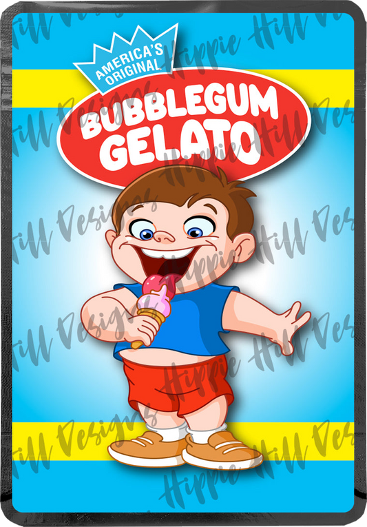 Bubblegum Gelato custom printed mylar bag