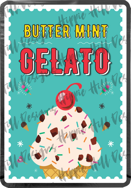 Butter Mint Gelato custom printed mylar bag