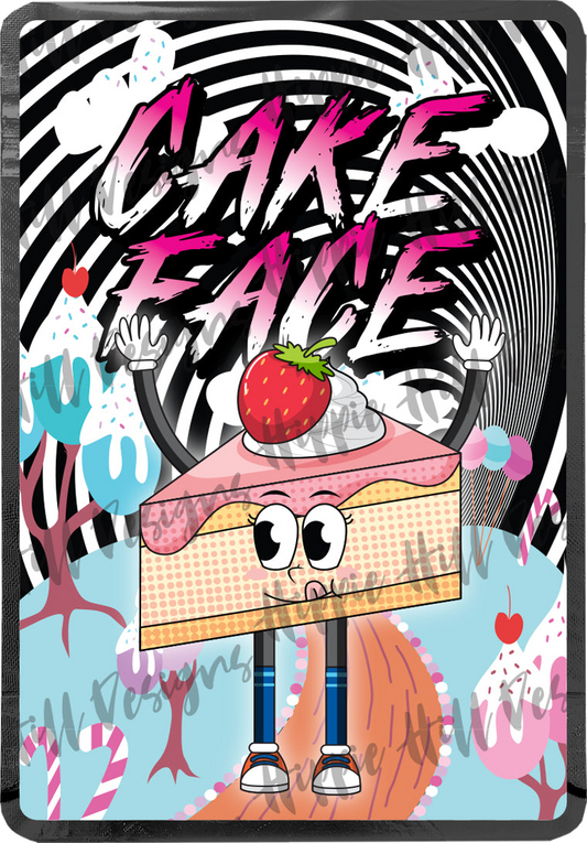 Cake Face custom printed mylar bag