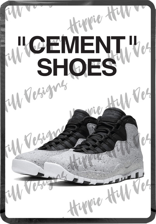 Cement Shoes custom printed mylar bag
