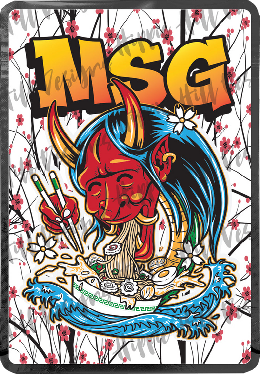 MSG custom printed mylar bag