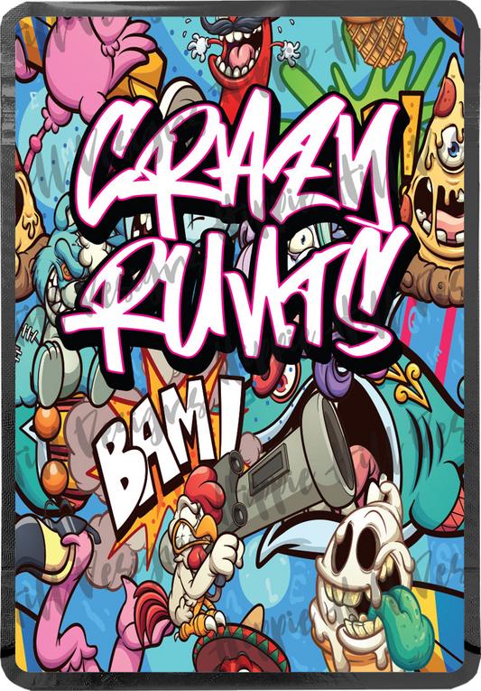 Crazy Runts custom printed mylar bag
