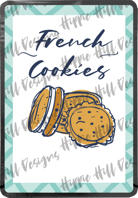 French Cookies custom printed mylar bag