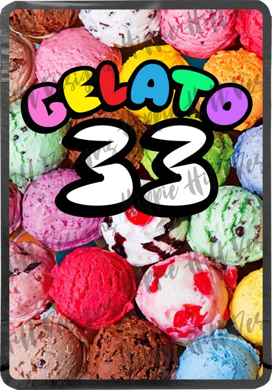 Gelato 33 custom printed mylar bag