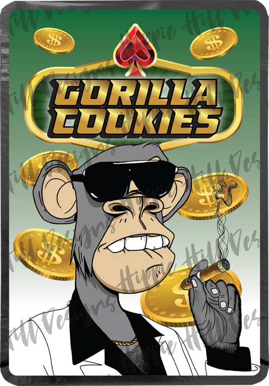 Gorilla Cookies V2 custom printed mylar bag