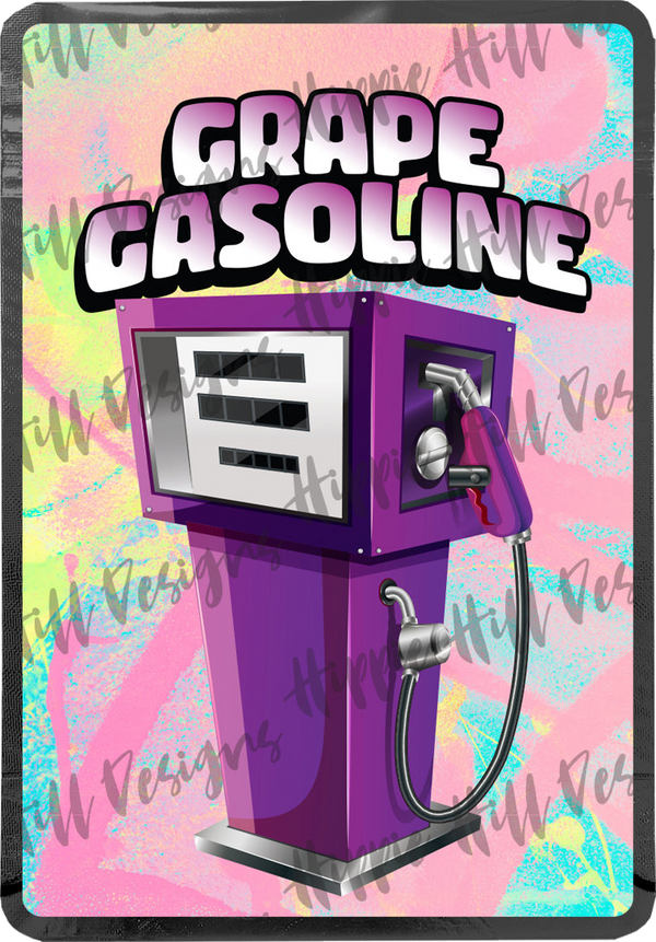 Grape Gasoline custom printed mylar bag