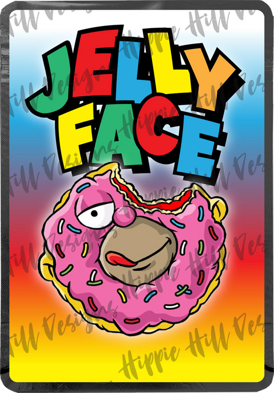 Jelly Face custom printed mylar bag