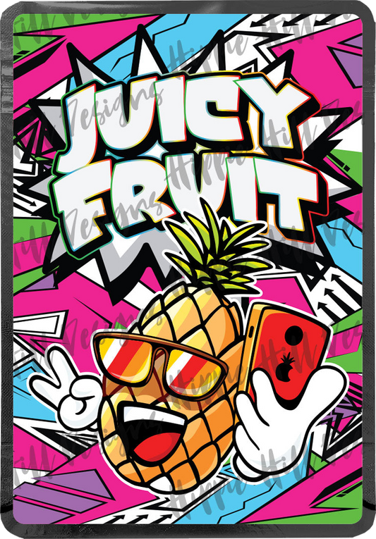 Juicy Fruit custom printed mylar bag
