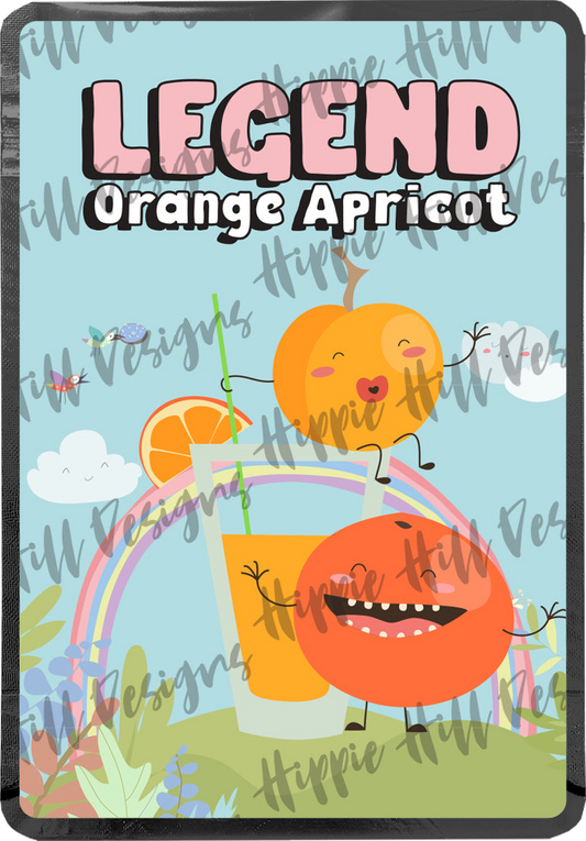 Legend Orange Apricot custom printed mylar bag