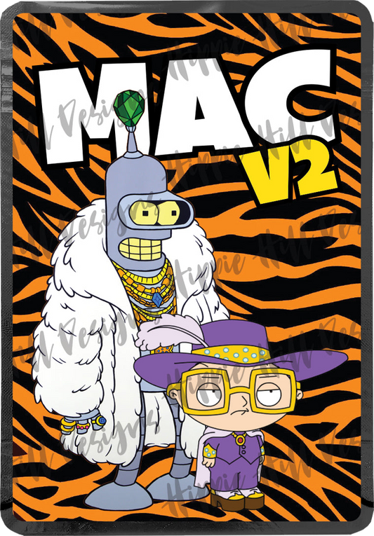 Mac V2 custom printed mylar bag