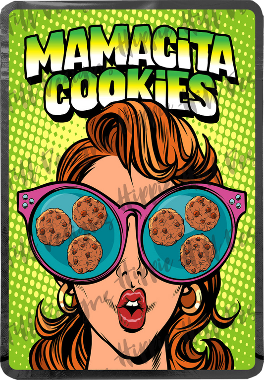 Mamacita Cookies custom printed mylar bag