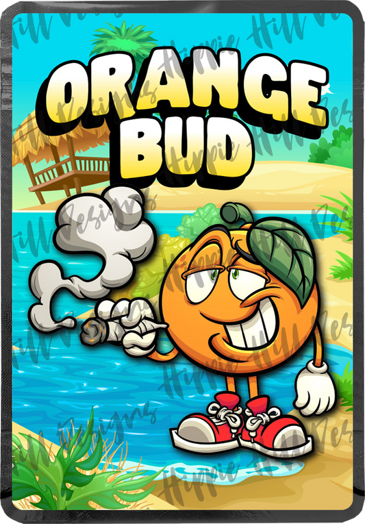 Orange Bud custom printed mylar bag