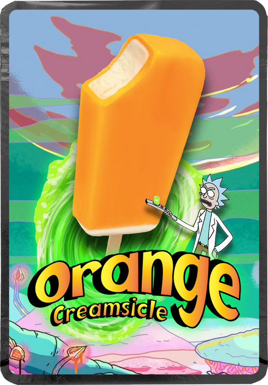 Orange Creamsicle custom printed mylar bag