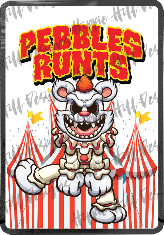 Pebbles Runts custom printed mylar bag