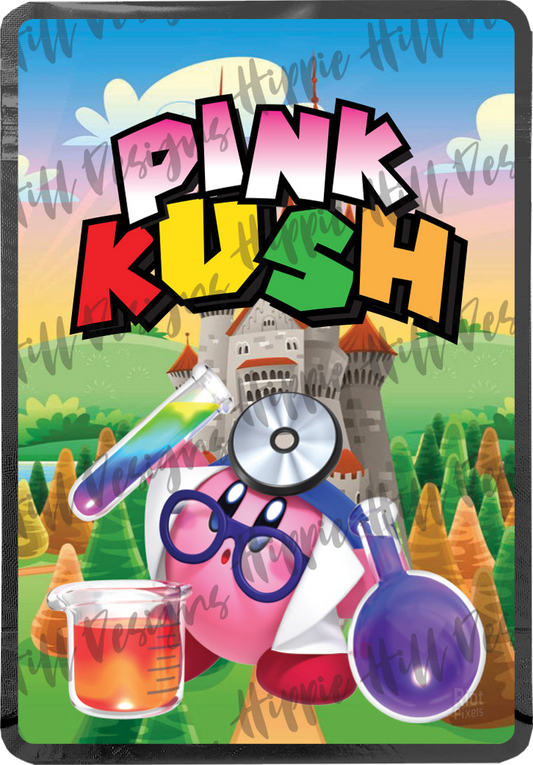 Pink Kush custom printed mylar bag