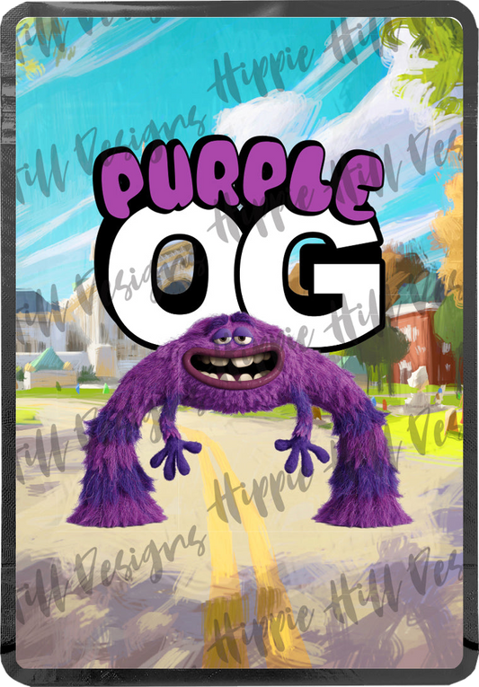 Purple OG custom printed mylar bag