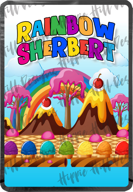 Rainbow Sherbert V2 custom printed mylar bag