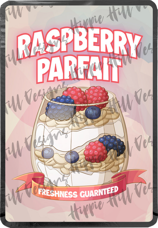 Raspberry Parfait custom printed mylar bag