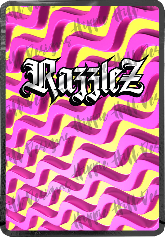 Razzlez custom printed mylar bag