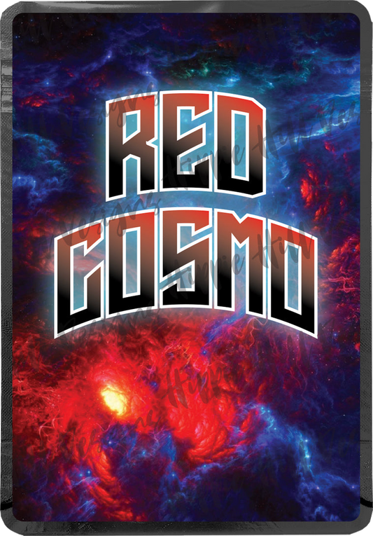 Red Cosmo custom printed mylar bag