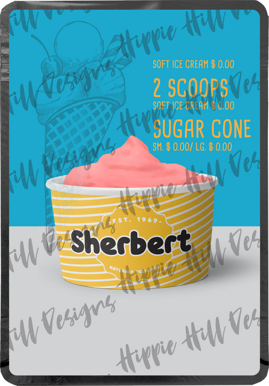 Sherbert - Cup custom printed mylar bag