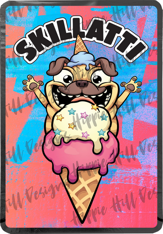 Skillatti custom printed mylar bag