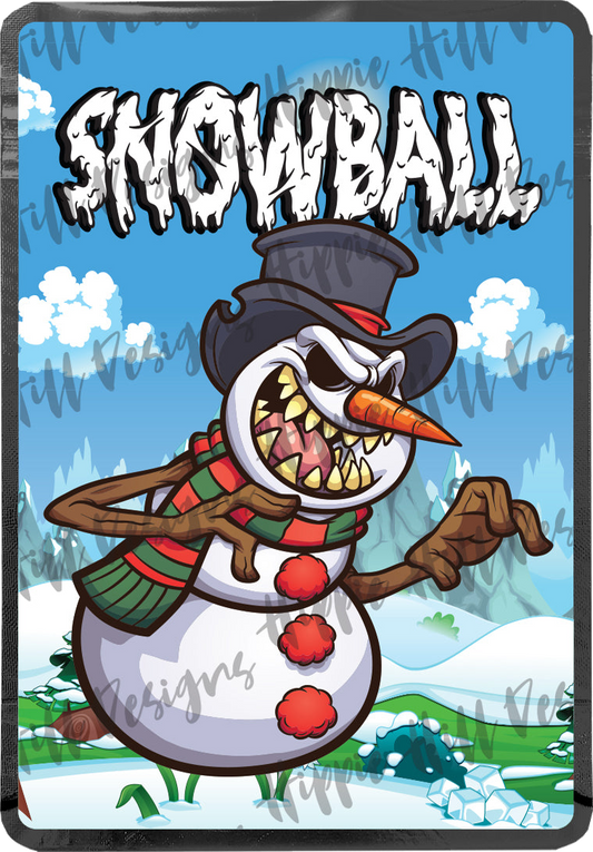 Snowball custom printed mylar bag