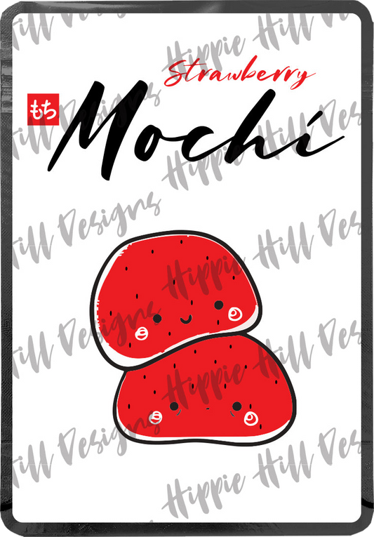 Strawberry Mochi custom printed mylar bag