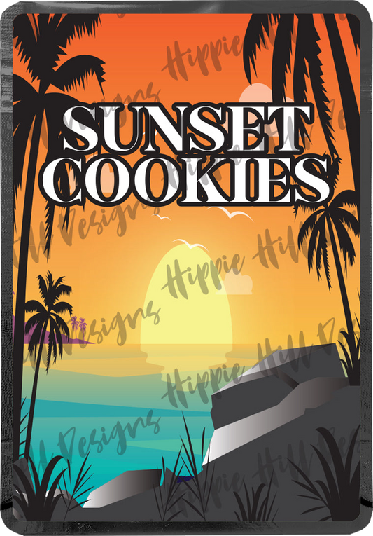 Sunset Cookies custom printed mylar bag
