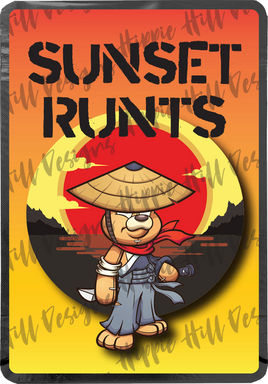 Sunset Runts custom printed mylar bag