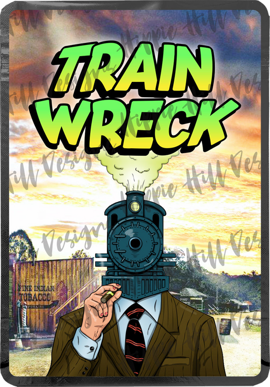 Train Wreck V2. custom printed mylar bag