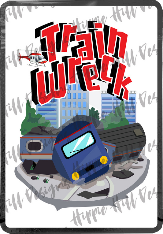 Train Wreck custom printed mylar bag
