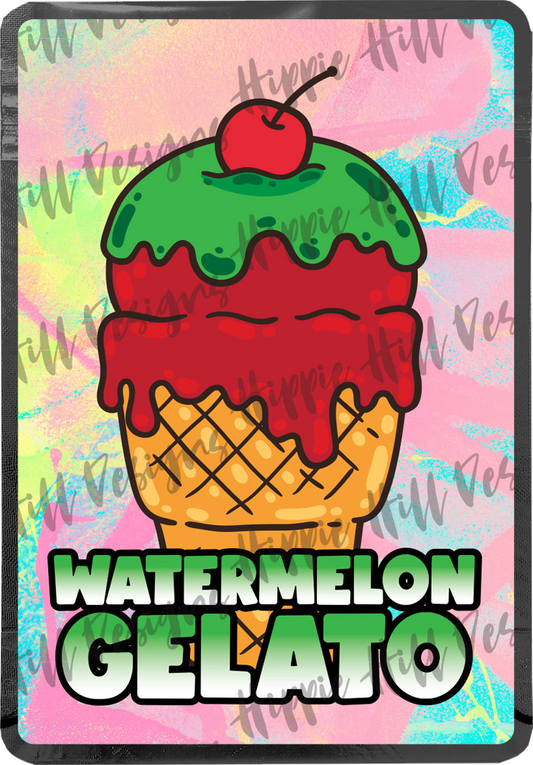 Watermelon Gelato custom printed mylar bag