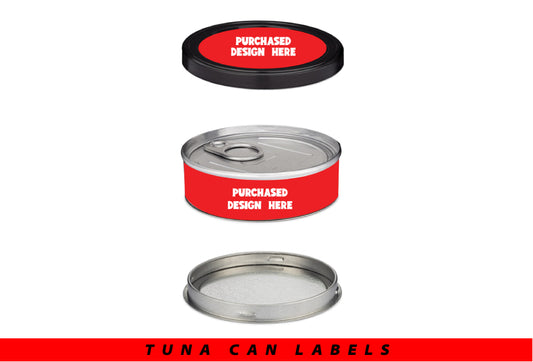 Custom 3.5g Tuna Can Labels - 200pcs - FREE CUSTOM DESIGN
