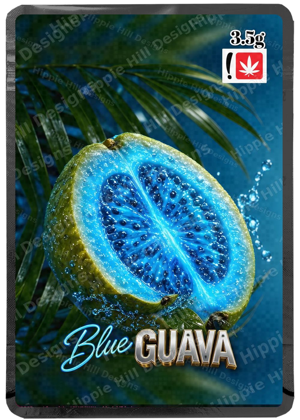 Blue Guava custom printed mylar bag