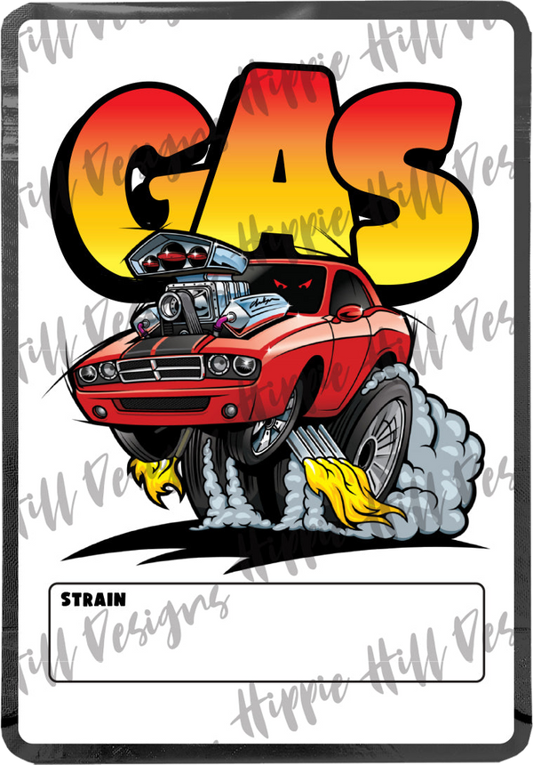 Gas - V8 custom printed mylar bag