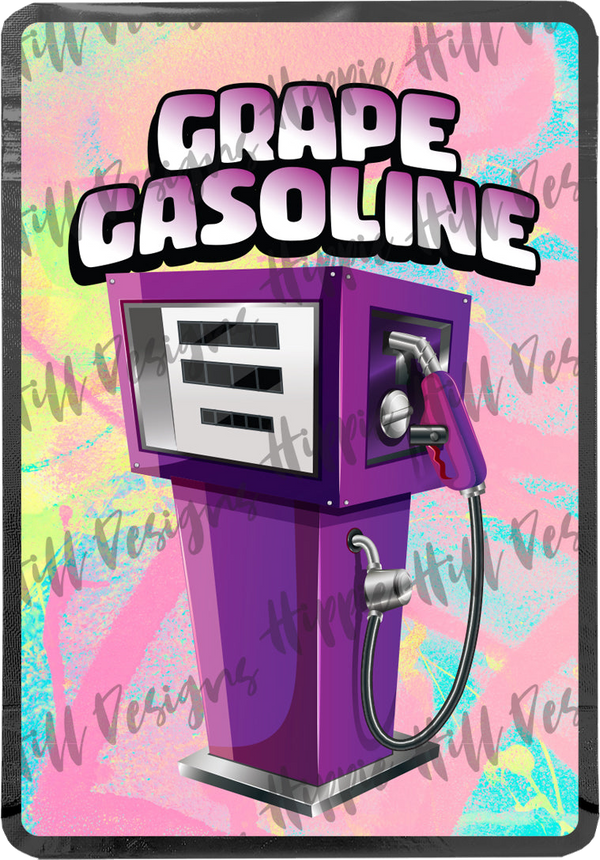 Grape Gasoline custom printed mylar bag