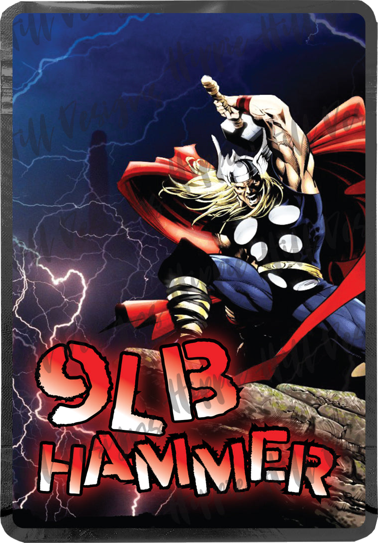 9Lb Hammer custom printed mylar bag