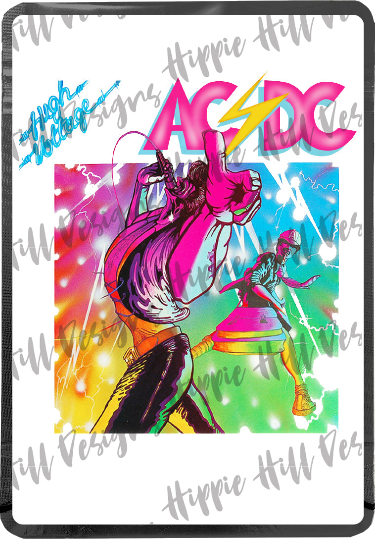AC/DC custom printed mylar bag